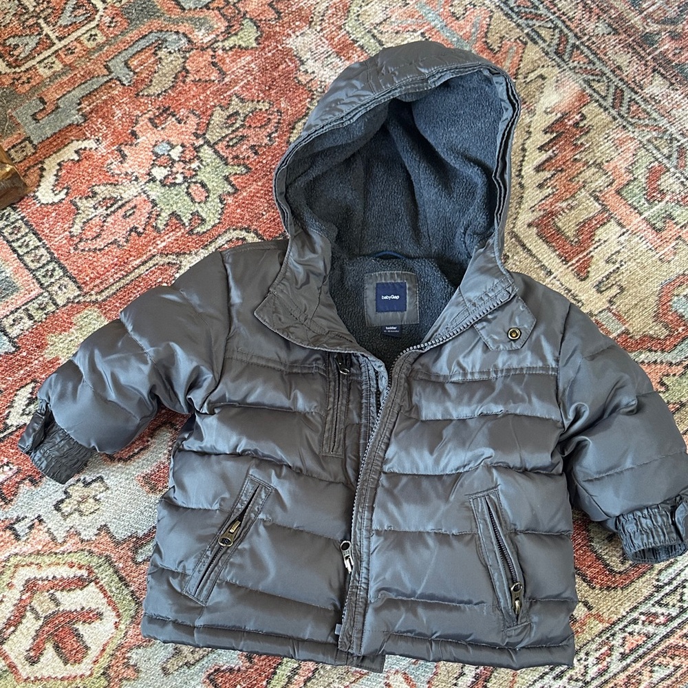 GAP Kids Charcoal Puffer Jacket